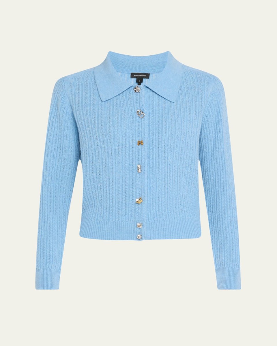 Charm Wool-Cashmere Cable Knit Cardigan